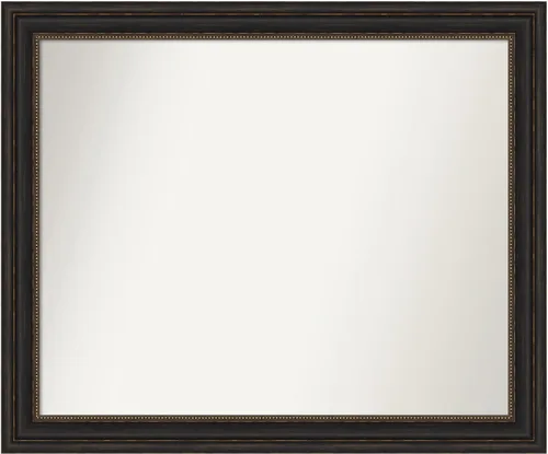 Vista 508 de Amanti Art Espejo de pared personalizado no biselado (25 x 25 pulgadas), marco de bronce acentuado, varios tamaños personalizados, espejo de baño