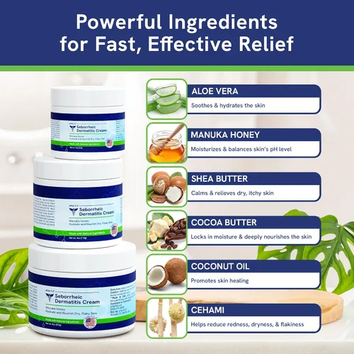 Vista 3 de pHat 5.5 Crema Hidratante para Dermatitis Seborreica y Loción Facial para Mujeres - Crema Calmante para el Enrojecimiento de Cara y Cuerpo - Crema