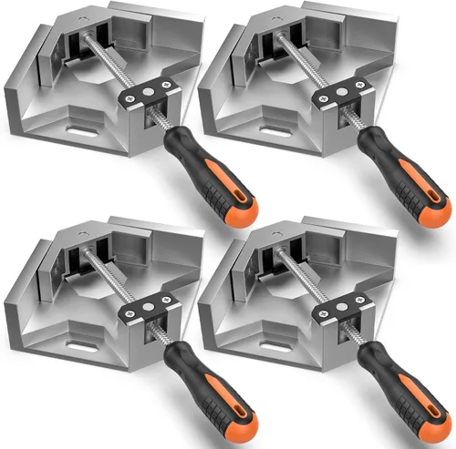 Vista 10 de Housolution Abrazadera de ángulo recto, [2 paquetes] Abrazadera de esquina de aleación de aluminio de 90 ° de un solo mango, herramienta