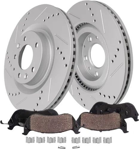 Vista 31 de Detroit Axle - Juego de pastillas de freno para pinza de freno delantera izquierda de repuesto para Express Savana 1500 2500 Tahoe Astro Yukon