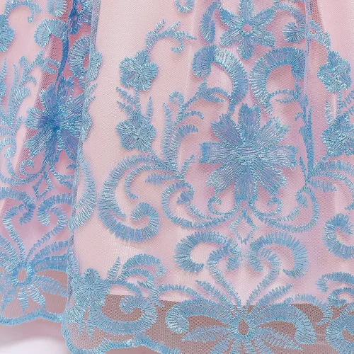 Vista 5 de NNJXD Vestido de princesa para bebé, con flores, para cumpleaños, bodas, fiestas