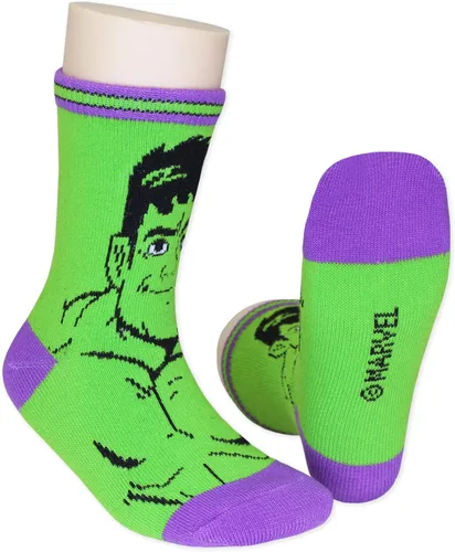 Vista 5 de Super Hero Adventures Spider-Man - Calcetines para niños pequeños, paquete de 6 Avengers Multi