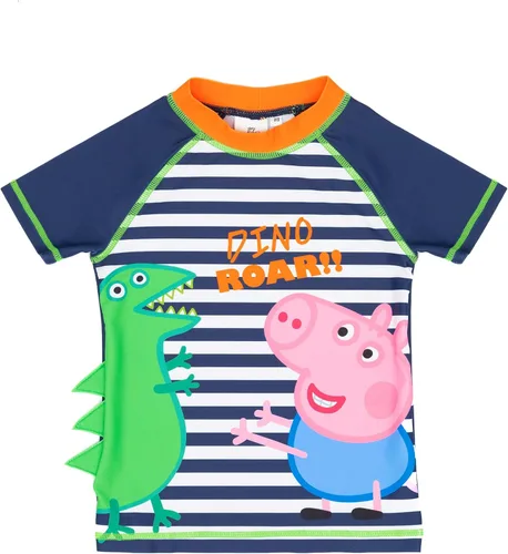 Vista 5 de Peppa Pig George Pig - Traje de baño de dos piezas con parte superior corta de dinosaurio para niños
