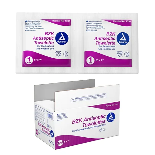 Vista 2 de Toallitas antisépticas Dynarex BZK (1331) y vendajes adhesivos American White Cross