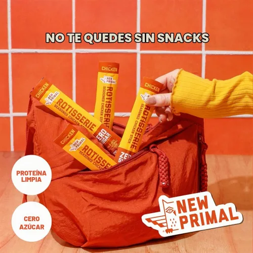 Vista 5 de New Primal Rotisserie - Palito de pollo con alto contenido de proteínas, cero azúcar, 1 onza