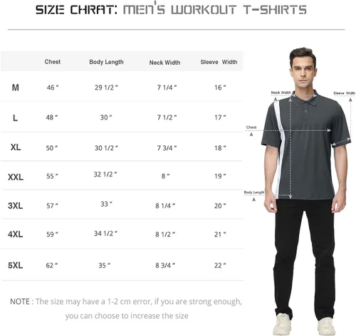 Vista 3 de Cool Dri Fit - Camisa de golf deportiva para hombre, absorbe la humedad, rendimiento activo, polo, de manga corta, bloque lateral grande y alto