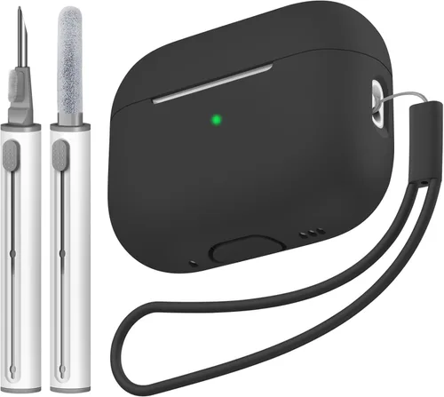 Vista 40 de Compatible con Airpods Pro 2 Case, Funda Protectora de Piel de Silicona Suave con Kit de Limpieza y Cordón Compatible para AirPod Pro de 2ª