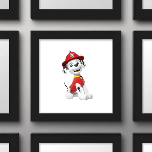 Vista 3 de Trends International Gallery Pops Nickelodeon PAW Patrol - Póster de pared de Marshall, 12 x 12 pulgadas, versión enmarcada en negro Versión