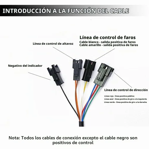 Vista 4 de Interruptor de giro de luz de cabeza de motocicleta, faros delanteros de motocicleta, interruptores de control de encendido y apagado, interruptor