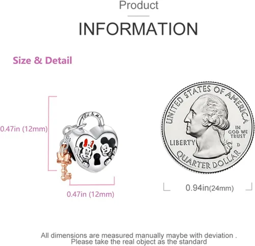 Vista 5 de Oomibo 925 Sterling Silver Charms for Bracelets Beads Pendant birthday Day Gifts for Women 3pcsset