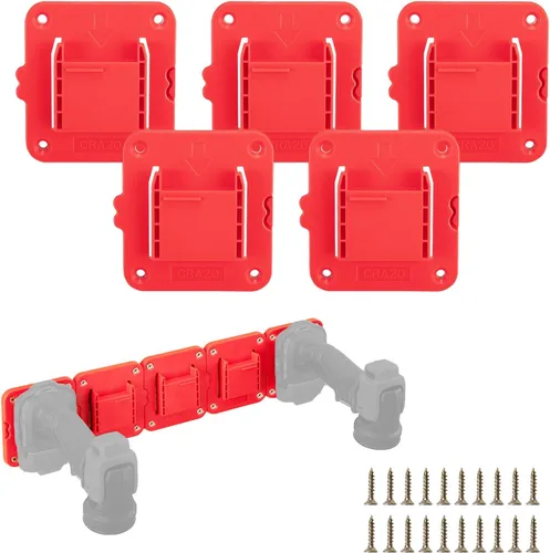 Vista 9 de Soporte de montaje para taladro compatible con taladros Black+Decker 20V Max de iones de litio, herramientas de ABS resistentes para colgar
