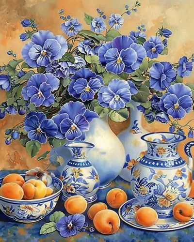 Vista 12 de Reloj de cocina de granja con limones, pintura al óleo por números, kit de pintura por números, lienzo de 16 x 20 pulgadas, pintura rústica, pintura