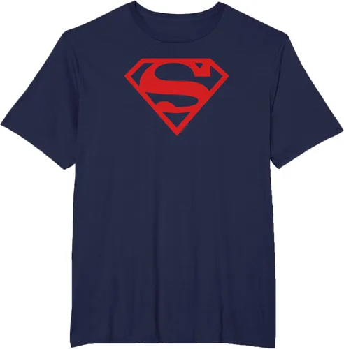 Vista 12 de Superman Camiseta de escudo rojo sobre negro