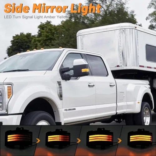 Vista 2 de Lámpara LED de Marcador de Espejo Lateral para Ford F150 F250 F350 F450 F550 2018-2022 2023 2024 2025 Super Duty Switchback Luz de Conducción