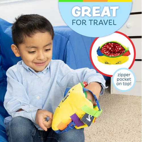 Vista 5 de Buckle Toy "Bongo" juguete para adquirir las capacidades básicas, juguete de peluche para viajes, para niño