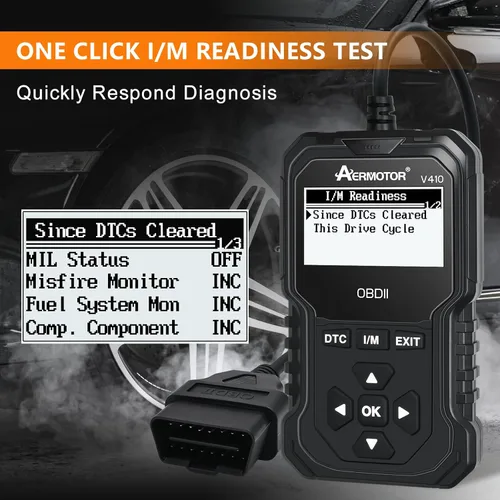 Vista 6 de Escáner OBD2, Herramienta de Diagnóstico de Escáner de Coche V410: Lector de Códigos de Falla del Motor, Herramienta de Escaneo con Datos