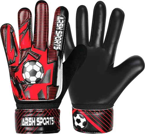 Vista 8 de Guantes de portero de fútbol para niños, guantes de portero para jóvenes niños y niñas con palma de látex de 4MM, antideslizantes, protección doble