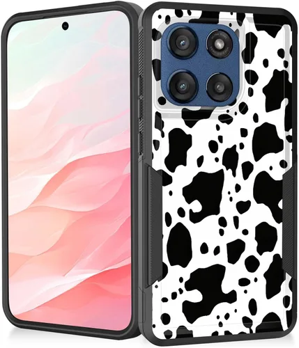 Vista 117 de Funda para Moto G Play 4G 2024, resistente de doble capa híbrida de policarbonato duro, goma suave, a prueba de golpes, funda protectora resistente