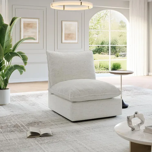 Vista 34 de Sofás modulares de 69.2 pulgadas para sala de estar, respaldo alto impermeable, sofá modular con relleno de plumón, sofá biplaza convertible