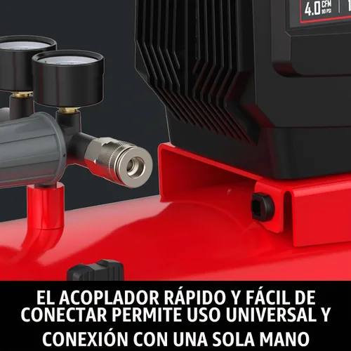 Vista 3 de CRAFTSMAN Compresor de aire de 8 galones sin aceite 1,8 HP presión máxima de 150 PSI tanque horizontal portátil