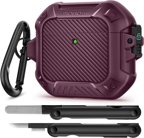 Vista 26 de MOBOSI for AirPods Pro 2 Case, Secure Lock, Black Negro
