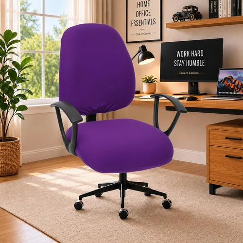 Vista 76 de Fundas elásticas resistentes al agua para sillas de computadora - Protectores lavables para respaldo giratorio y asiento para mascotas - Negro