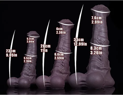 Vista 2 de Consolador realista inspirado en un caballo, textura y diseño realistas, silicona segura para el cuerpo, base de ventosa para diversión manos