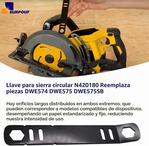 Vista 6 de N420180 N165861 Llave de sierra circular 60V 7-1/4 pulgadas Reemplazo DWE574 DWE575 DWE575 DWE575SB Parte