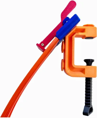 Vista 6 de Abrazadera y puerta de arranque de 4 carriles compatible con Hot Wheels (combo de puerta de arranque de 4 carriles + abrazadera)