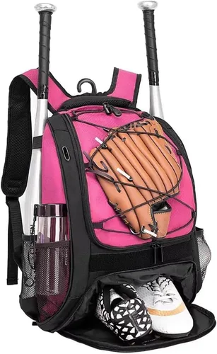 Vista 12 de DAFISKY, Mochila para Bolsón de Béisbol y Sóftbol - Mochila para Equipo de Bate de Béisbol, Sóftbol y Bola T para Jóvenes y Adultos con Soportes