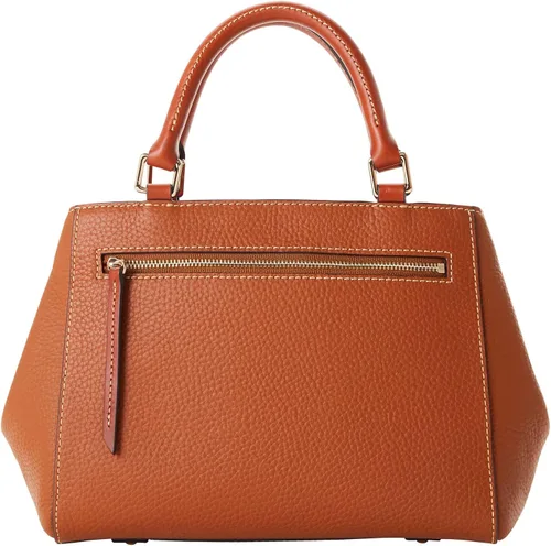 Vista 4 de Dooney & Bourke Pebble Grain - Bolso pequeño con cremallera, Caramelo