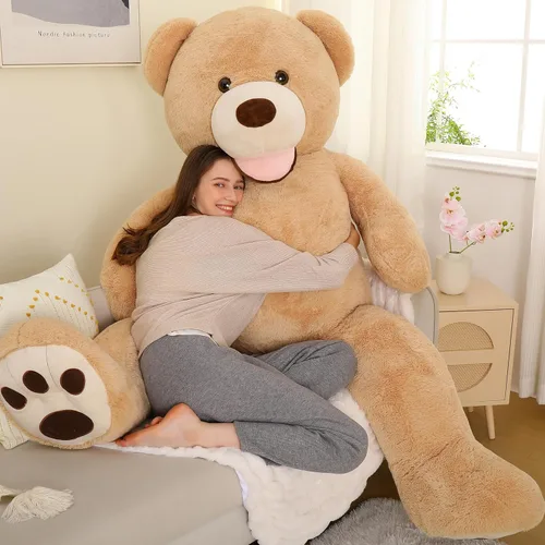 Vista 34 de MorisMos Oso de Peluche Gigante, Oso de 39 Pulgadas, Animales de Peluche Grandes con Huellas Grandes, Osos de Peluche de Regalo para Niños