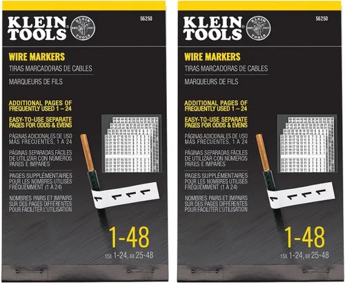Vista 11 de Marcadores Klein Tools 56250, números del 1 al 48