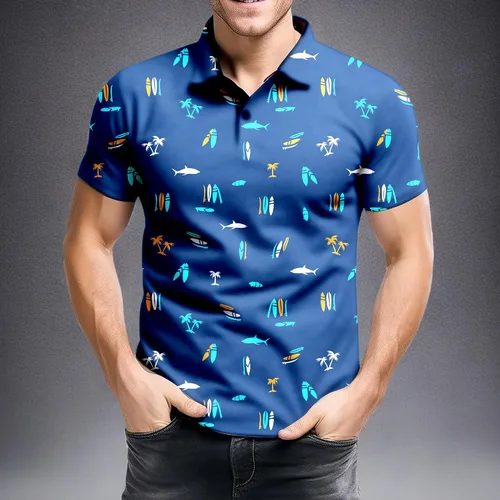 Vista 136 de Camisa de golf de los años 80 para hombre, ajuste seco, manga corta, estampada, divertidas, camisas de golf de los años 90 para hombre