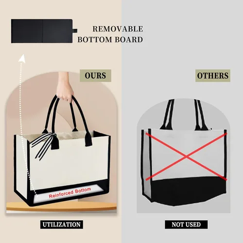 Vista 3 de BeeGreen Bolsa personalizada para mujeres, mamá, profesora, amigas, hermana, bolsas de regalo con bolsa de Comestic