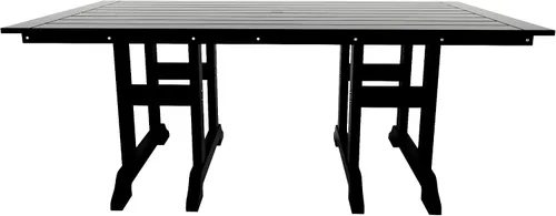 Vista 3 de Muebles Mesa de Comedor Rectangular Adirondack de 37 Pulgadas de Ancho x 71 Pulgadas de Largo, Resistente a los Rayos UV y a la Decoloración para su