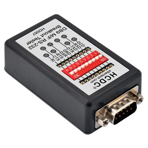 Vista 3 de Monitor LED RS232 Breakout Tester, DB9 macho a hembra, HCDC HD057