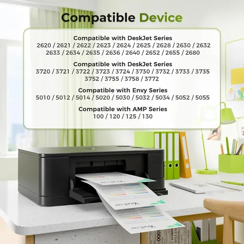 Vista 2 de Valuetoner - Cartuchos de tinta remanufacturados de repuesto para HP Ink 65 XL 65XL para cartuchos de tinta HP Deskjet 3755 Envy 5055 5052 5058