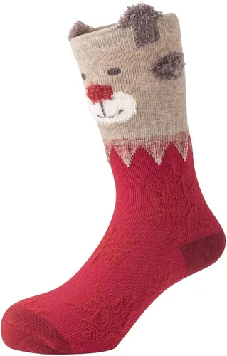 Vista 3 de Edmundry 3 pares de calcetines de Navidad para niños y niñas suaves Navidad vacaciones acogedores y peludos