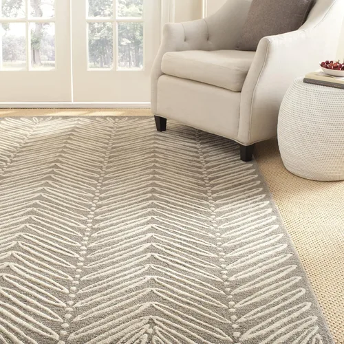 Vista 17 de Martha Stewart x SAFAVIEH - Colección de alfombras de área, alfombra de 2 pies 3 pulgadas x 10 pies, gamuza beige, lana y viscosa hecha a mano