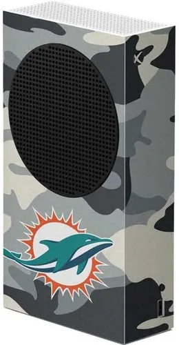 Vista 6 de Skinit Decal Gaming Skin Compatible with Xbox Series S Console - Officially Licensed NFL Miami Dolphins Black & White Design