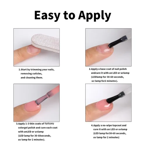 Vista 7 de Esmalte de uñas en gel color púrpura oscuro de medianoche - 15ml de esmalte de uñas en gel Jelly color morado negro, color traslúcido