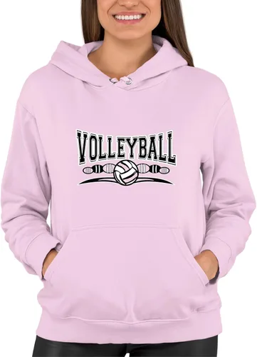 Vista 32 de Go All Out Sudadera con capucha para hombre y mujer con diseño fresco de voleibol