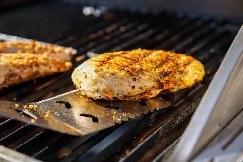 Vista 10 de Monument Grills Parrillas de gas propano de 4 quemadores más grandes de acero inoxidable con kit de asador (2 artículos)