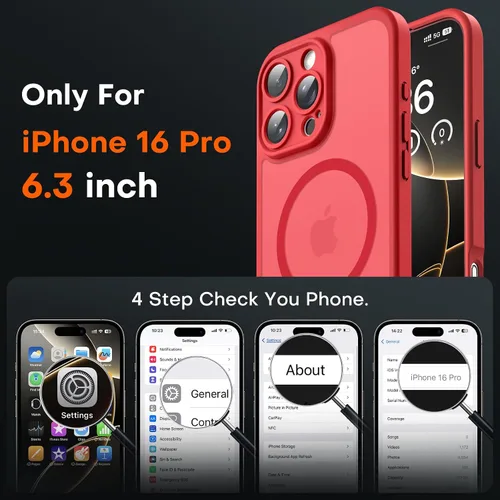 Vista 226 de TOCOL Funda para iPhone 11, compatible con Magsafe, protección completa de cámara, imanes integrados, protección contra caídas, funda translúcida