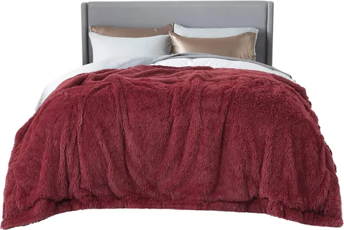 Vista 11 de Bedsure GentleSoft Manta de Tiro de Piel Sintética Esponjosa y Suave para Sofá, Forro Polar Sherpa Suave Regalos Acogedores para Mujeres, Manta