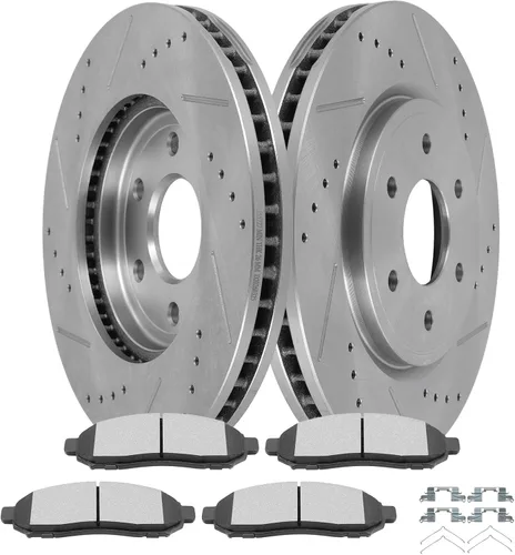 Vista 32 de SCITOO Kit de freno delantero Rotores de freno delantero y pastillas de freno de cerámica para Acura RSX 2003-2006
