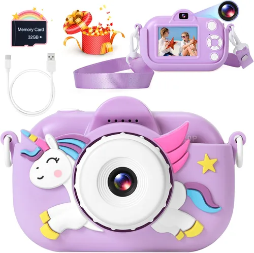 Vista 12 de Cámara digital para niños pequeños de YEEHAO, juguetes para niños de 3 a 9 años, cámara de video para niños pequeños de 1080P, regalos de Navidad