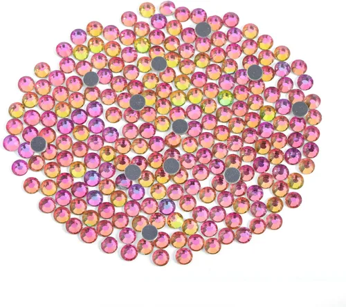 Vista 157 de 6000 PIEZAS Diamantes de Imitación Hotfix a Granel, Diamantes Naranja para Manualidades y Ropa, Diamantes de Imitación para Decoración DIY, SS10