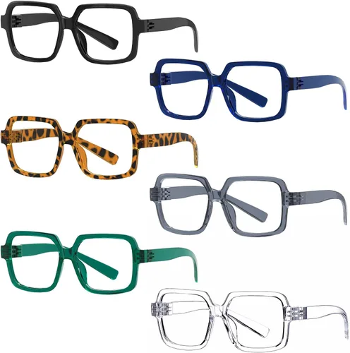 Vista 34 de Eyekepper Gafas de lectura con marco rectangular para hombre y mujer, color negro +0.50 1 unidad de color negro.